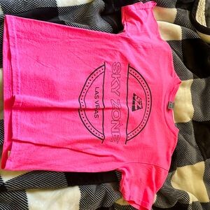 This is a sky zone t shirt worn one